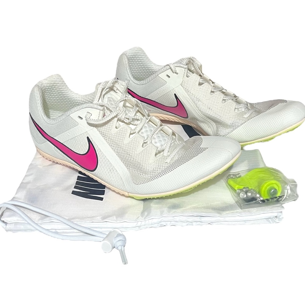 Nike Mens Zoom Rival “Sail Fierce Pink” Track & Field Shoes Sz 11.5